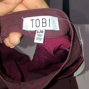 Maroon collared Tobi dress